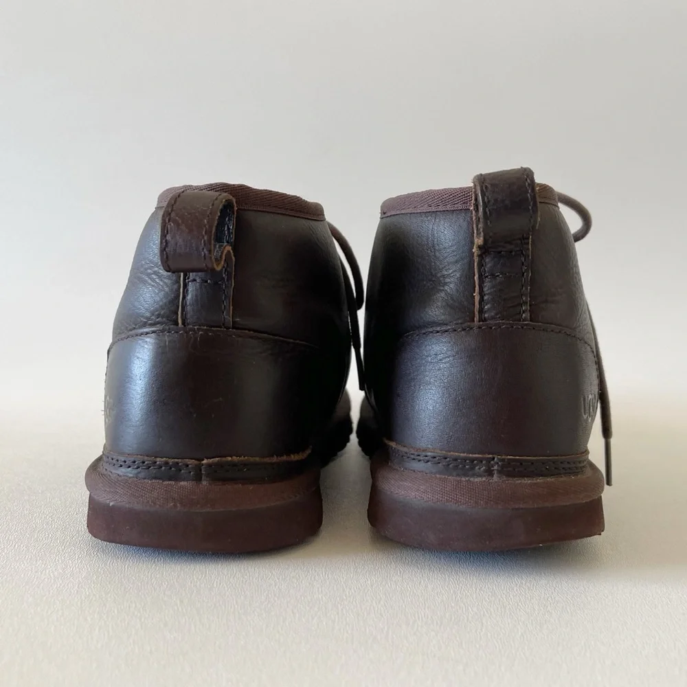 Ugg Boots Neumel Shearling Chukka Lace Leather Casual Comfort Winter Brown 10